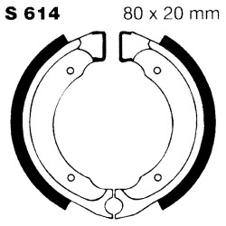Ganasce Kawa KFX50/80 03-06 per KAWASAKI KFX 50/80 03-06 Ganasce Freno EBC