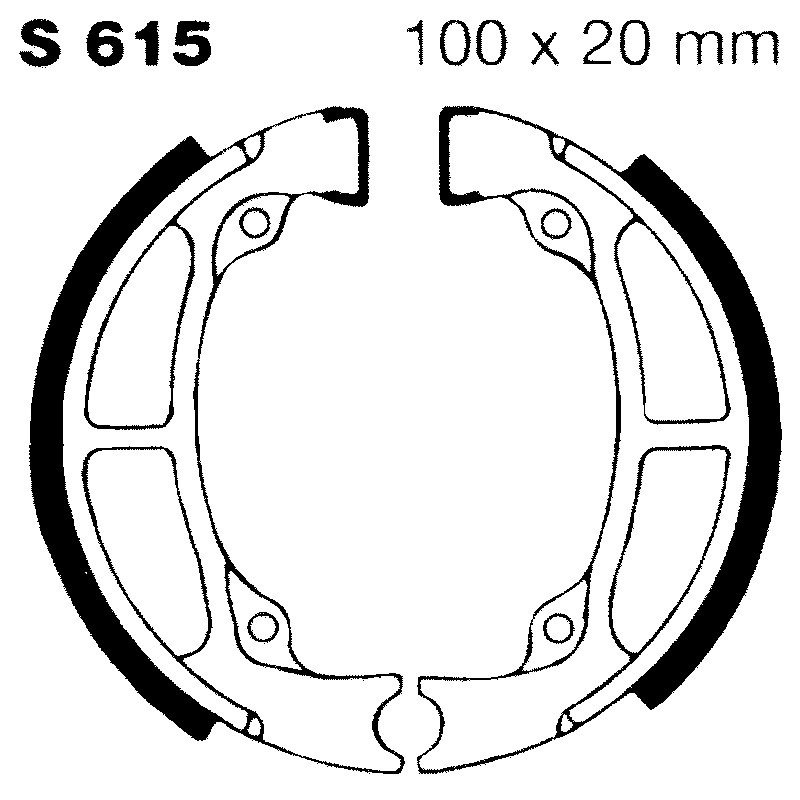 Ganasce Suzuki Rm 80 82-85 Ant per SUZUKI RM 80 82-85 Ganasce Freno EBC