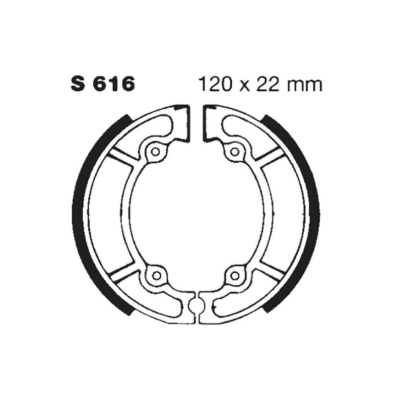 Ganasce Suzuki Rm 125/25081-87 Scanalate per SUZUKI RM 125/250 81-87 Ganasce Freno EBC