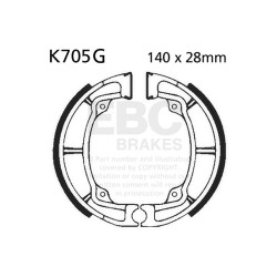 Ganasce Kawasaki Klf 220/25088-11 Scanalate per KAWASAKI KLF 200 88-97 e altri modelli Ganasce Freno EBC