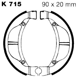 Brake Shoe Kawasaki Kx 60/80/110 Suzuki Rm 60 K3 for KAWASAKI KX 65/80/1 10 Ganasce Freno EBC