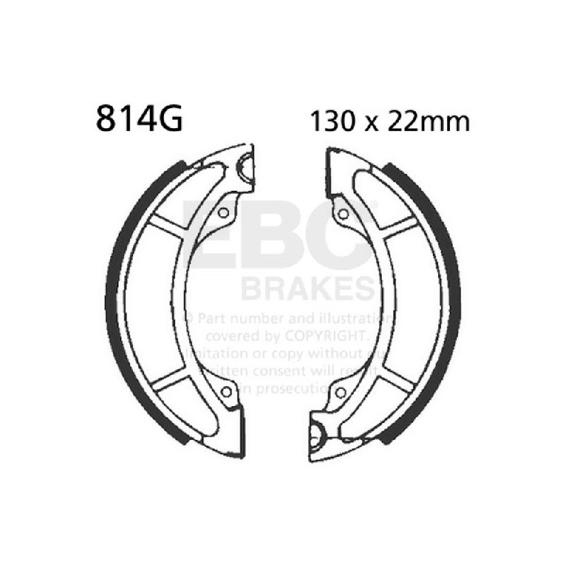 Ganasce Ktm Mx 80/125/250/300/500 85 Scanalate per KTM MX 80/125/250/300/5 00 Ganasce Freno EBC