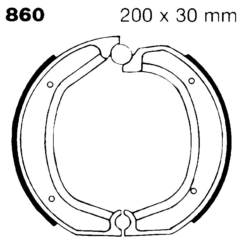 Ganasce Bmw R80/90/100 Post. per BMW R100 76-77 e altri modelli Ganasce Freno EBC