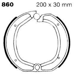 Brake Shoe Bmw R80/90/100REAR for BMW R100 76-77 and other model Ganasce Freno EBC