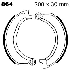 Brake Shoe Bmw R50/5,60/5,60/6,75/5 69-76 for BMW R50/5 nd and other model Ganasce Freno EBC