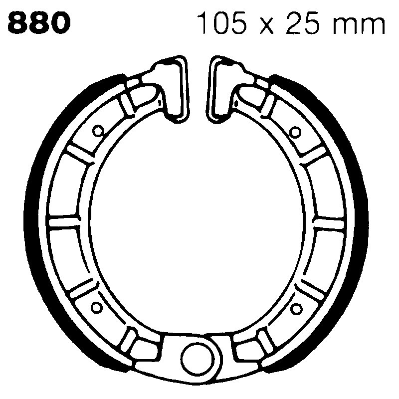 Brake Shoe Derbi Aventura/Jumbo/TT8/Variant Sport for DERBI Variant Sport 50 R 94-98 and other model Ganasce Freno EBC