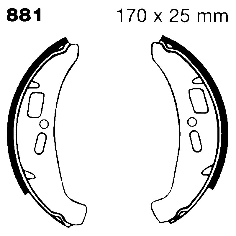 Brake Shoe Piaggio Cosa Cl/Clx 88-97 for PIAGGIO Cosa CL 125/150/200 88-91 and other model Ganasce Freno EBC