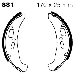 Brake Shoe Piaggio Cosa Cl/Clx 88-97 for PIAGGIO Cosa CL 125/150/200 88-91 and other model Ganasce Freno EBC
