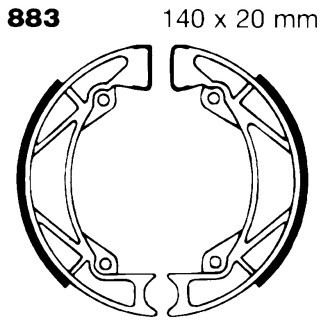 Brake Shoe Gilera Bullit 5090- for GILERA Bullit 50 90- Ganasce Freno EBC