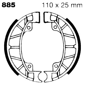 Brake Shoe Piaggio Sfera 91-94 for PIAGGIO Sfera 50 91-94 and other model Ganasce Freno EBC