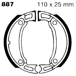 Brake Shoe Italjet Pista for ITALJET Pista nd Ganasce Freno EBC