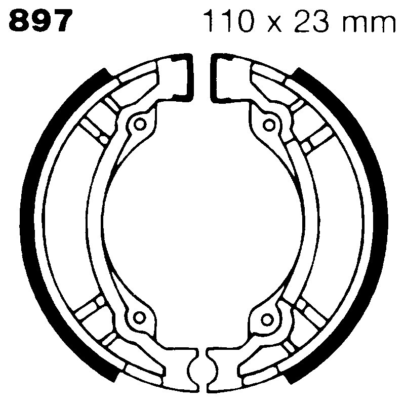Brake Shoe Pgo Galaxy Ganasce Freno EBC