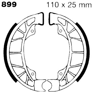 Brake Shoe Vespa ET4, VESPA125S 07-13, Hexagon Ganasce Freno EBC