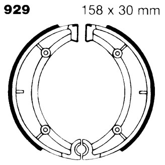Brake Shoe Ducati 250/350DESMO for DUCATI 250/350/400 Desmo - 76 and other model Ganasce Freno EBC