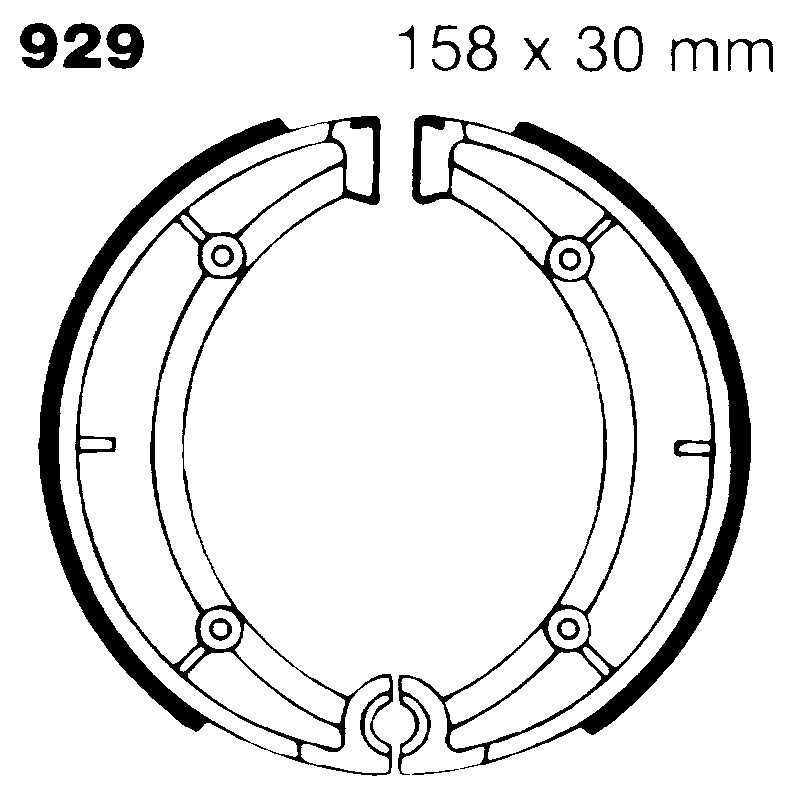 Brake Shoe Ducati 250/350DESMO for DUCATI 250/350/400 Desmo - 76 and other model Ganasce Freno EBC
