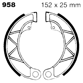 Brake Shoe Lambretta LI125/175 Ganasce Freno EBC