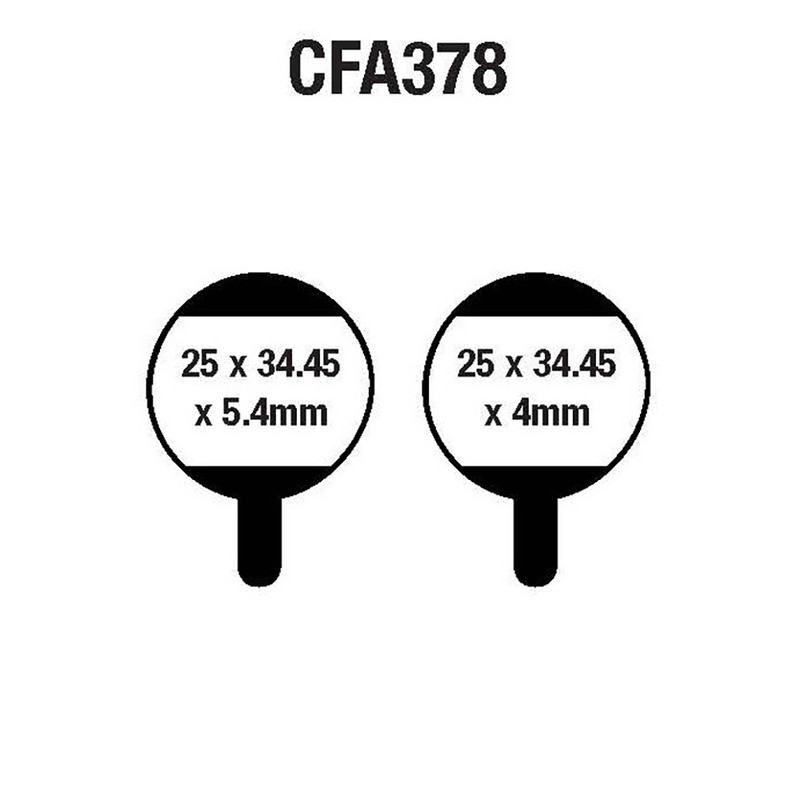 Pastiglie Mtb CFA378 Plaquettes de frein EBC