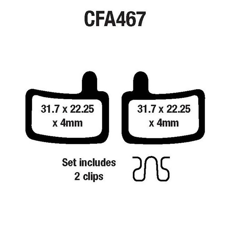 Brake Pads Mtb CFA467HH Brake Pads EBC
