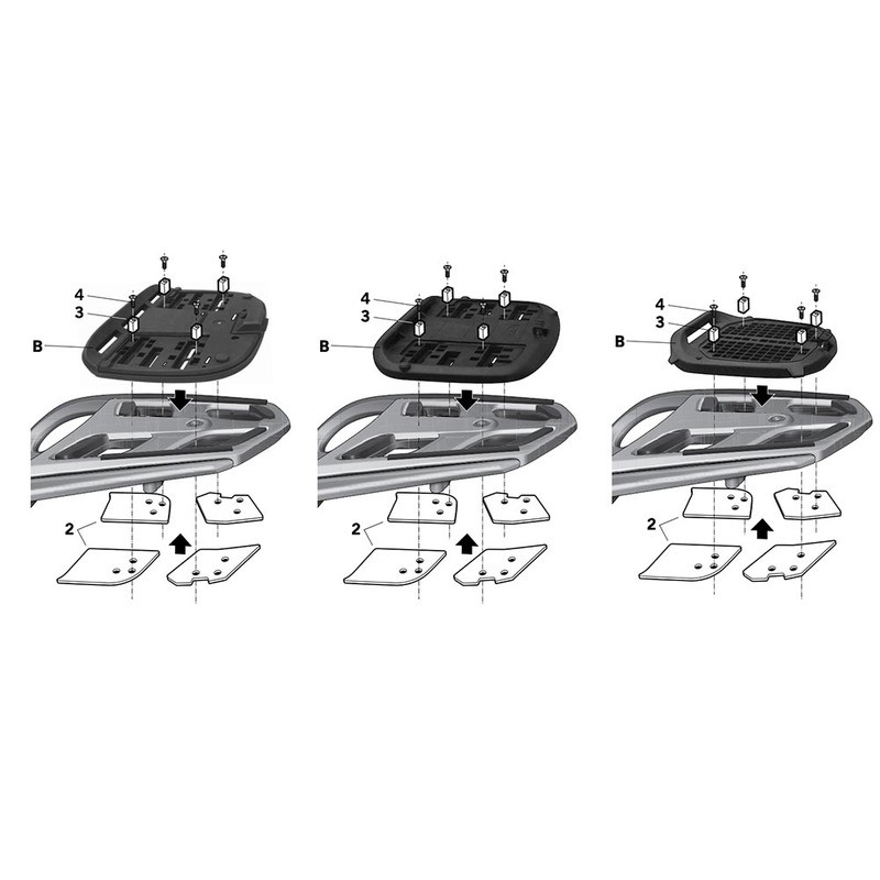 Top Case Fitting for BMW R1200 RT 09-13 and other model Top Case and Bag Mounts SHAD