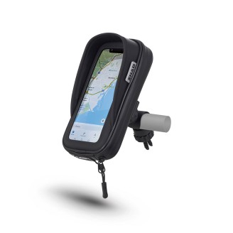 Handyhalter | Der Handyhalter fixiert Smartphone oder Navigationsgerät sicher am Lenker oder am Spiegelstiel, gut sichtbar während der Fahrt. So kann man der Route folgen, Anrufe entgegennehmen oder eine App prüfen, ohne das Handy aus der Tasche zu nehmen.Hier findet man Cliqr-Halterungen, DIN-Stecker, Spiegelhalter mit wasserdichter Hülle und Verlängerungskabel für die Zigarettenanzünder-Buchse von OXFORD und SHAD. Die Auswahl richtet sich nach dem Montagepunkt am Fahrzeug (Lenker, Spiegel, Luftanschluss), dem Rohrdurchmesser und der Größe des Handys.