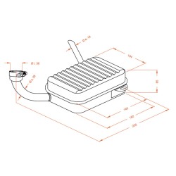 Exhaust Sito Piaggio VESPA53-56 for PIAGGIO Vespa 53-56 Exhausts SITO