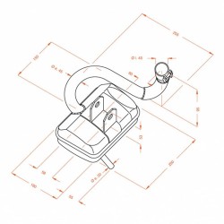 Marmitta Sitopiaggio Vespa P 200 E per PIAGGIO Vespa P 200 E nd Auspuffanlagen SITO