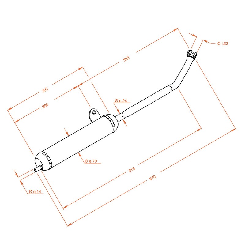 Exhaust Sitopluspiaggio Ciao for PIAGGIO Ciao nd and other model Exhausts SITO