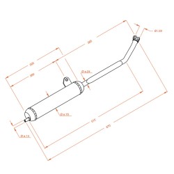 Exhaust Sitopluspiaggio Ciao for PIAGGIO Ciao nd and other model Exhausts SITO