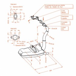 Marmitta Sitopluspiaggio Vespa Pk 50 per PIAGGIO Vespa PK 50 nd Auspuffanlagen SITO