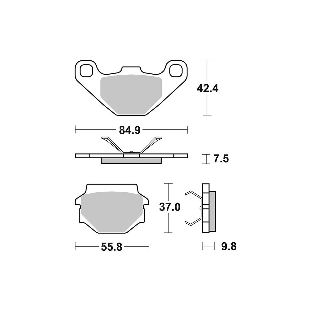 Brake Pads Brembo GENUINE07BB0708 - 07BB0708