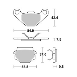 Brake Pads Brembo GENUINE07BB0708 - 07BB0708