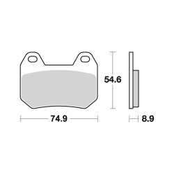 Pastiglie Brembo GENUINE07BB2507 Plaquettes de frein Brembo