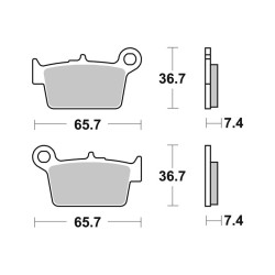 Pastiglie Brembo CC07GR05CC Plaquettes de frein Brembo