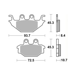 Brake Pads Brembo CC07GR81CC - 07GR81CC