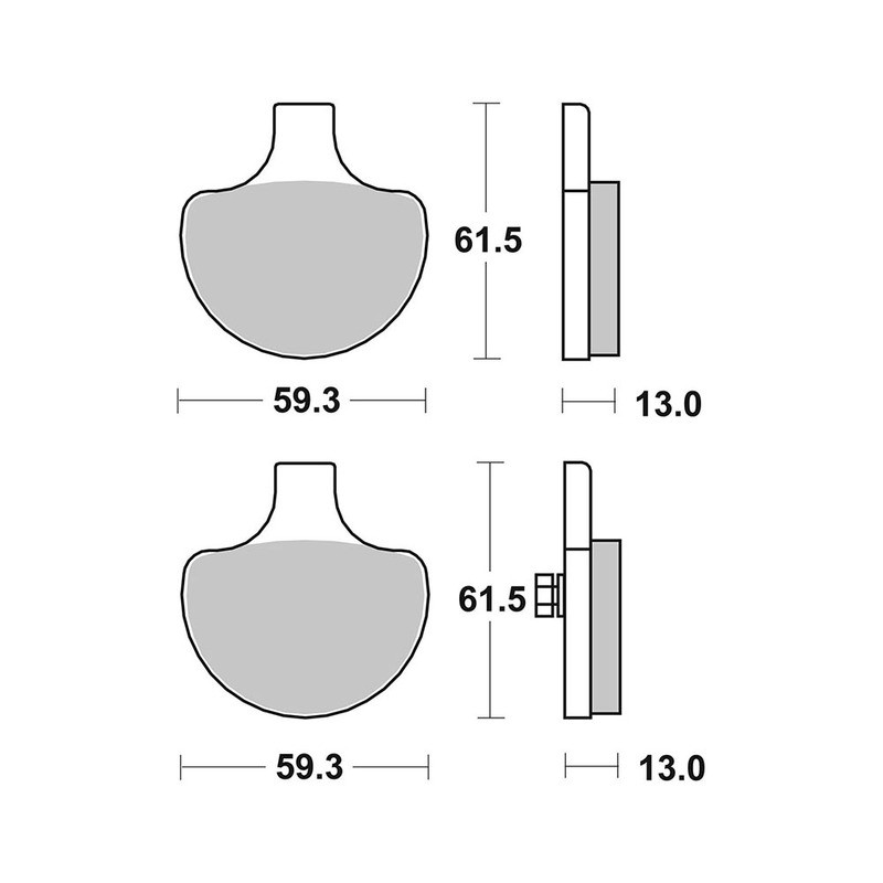 Pastiglie Brembo GENUINE07HD0614 Plaquettes de frein Brembo