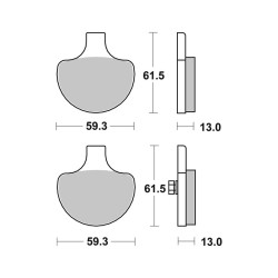 Pastiglie Brembo GENUINE07HD0614 Plaquettes de frein Brembo