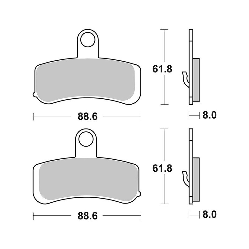 Pastiglie Brembo SA07HD15SA Plaquettes de frein Brembo