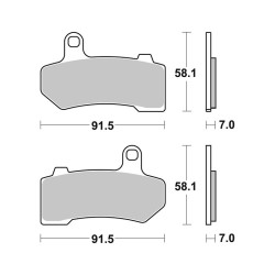 Pastiglie Brembo SA07HD17SA Plaquettes de frein Brembo