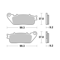 Pastiglie Brembo CC07HO13CC Plaquettes de frein Brembo