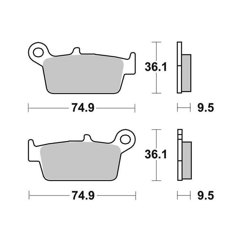 Pastiglie Brembo TT07HO26TT Plaquettes de frein Brembo