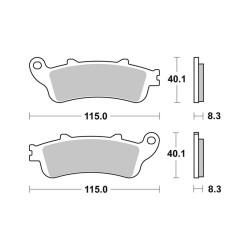 Brake Pads Brembo GENUINE07HO4308 - 07HO4308