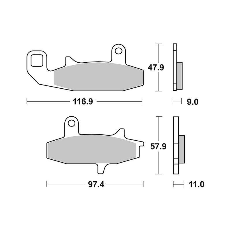 Pastiglie Brembo GENUINE07SU1509 Pastillas de freno Brembo