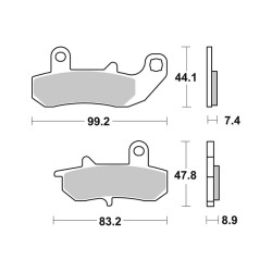 Pastiglie Brembo TT07SU17TT Pastillas de freno Brembo