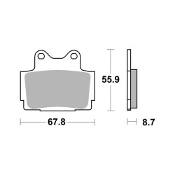Pastiglie Brembo SP07YA12SP Plaquettes de frein Brembo