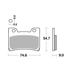 Pastiglie Brembo GENUINE07YA2609 Pastillas de freno Brembo