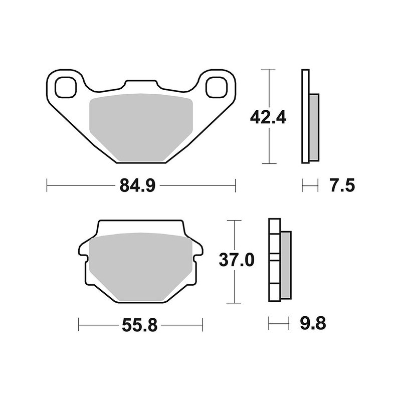 Pastiglie Brembo CC07YA54CC Plaquettes de frein Brembo