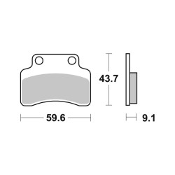 Pastiglie Brembo CC07018CC Plaquettes de frein Brembo