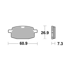 Pastiglie Brembo CC07041CC Plaquettes de frein Brembo
