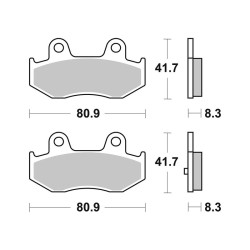 Pastiglie Brembo XS07055XS Plaquettes de frein Brembo