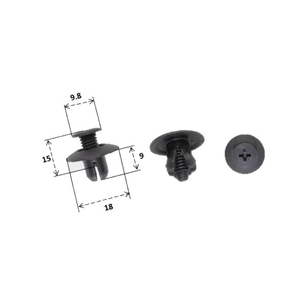 Rivetto in plastica RMS Suzuki 09409-07344-000 Verkleidungen und Kunststoffteile RMS